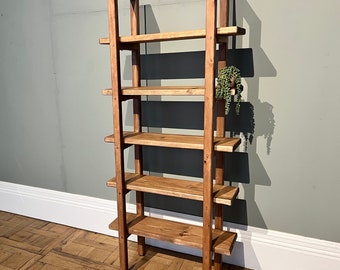 Handmade Rustic Wooden Bookcase – Custom Shelving Unit, Free UK Delivery