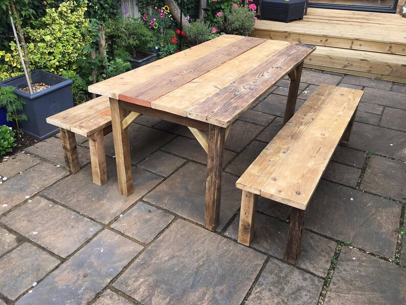 The Farmhouse Dining Table / Garden Table Reclaimed Wood Etsy