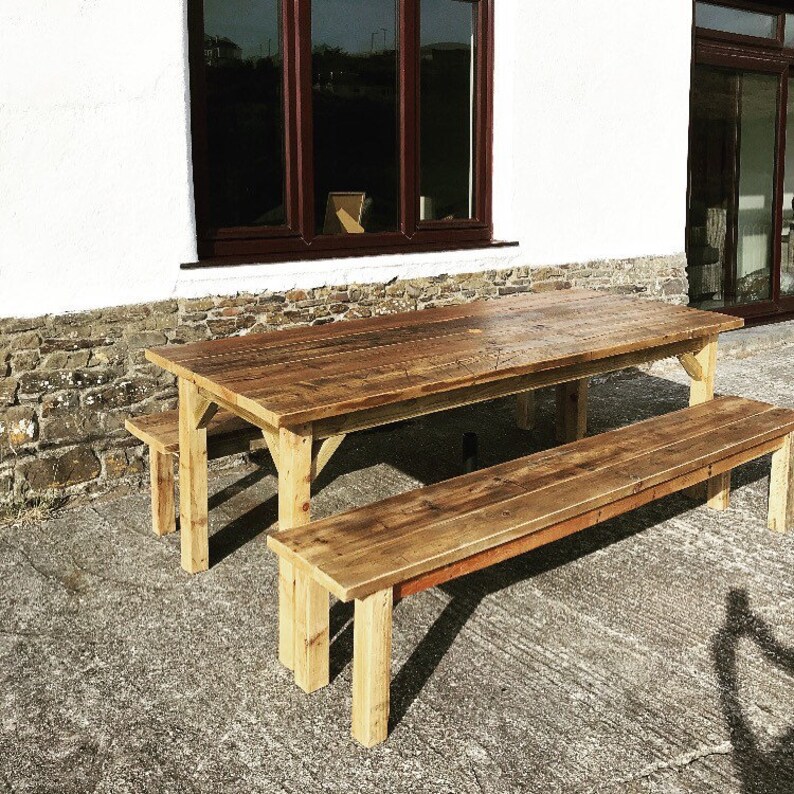 The Farmhouse Dining Table / Garden Table Reclaimed Wood Etsy