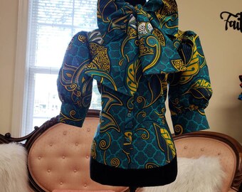 african print blouses styles