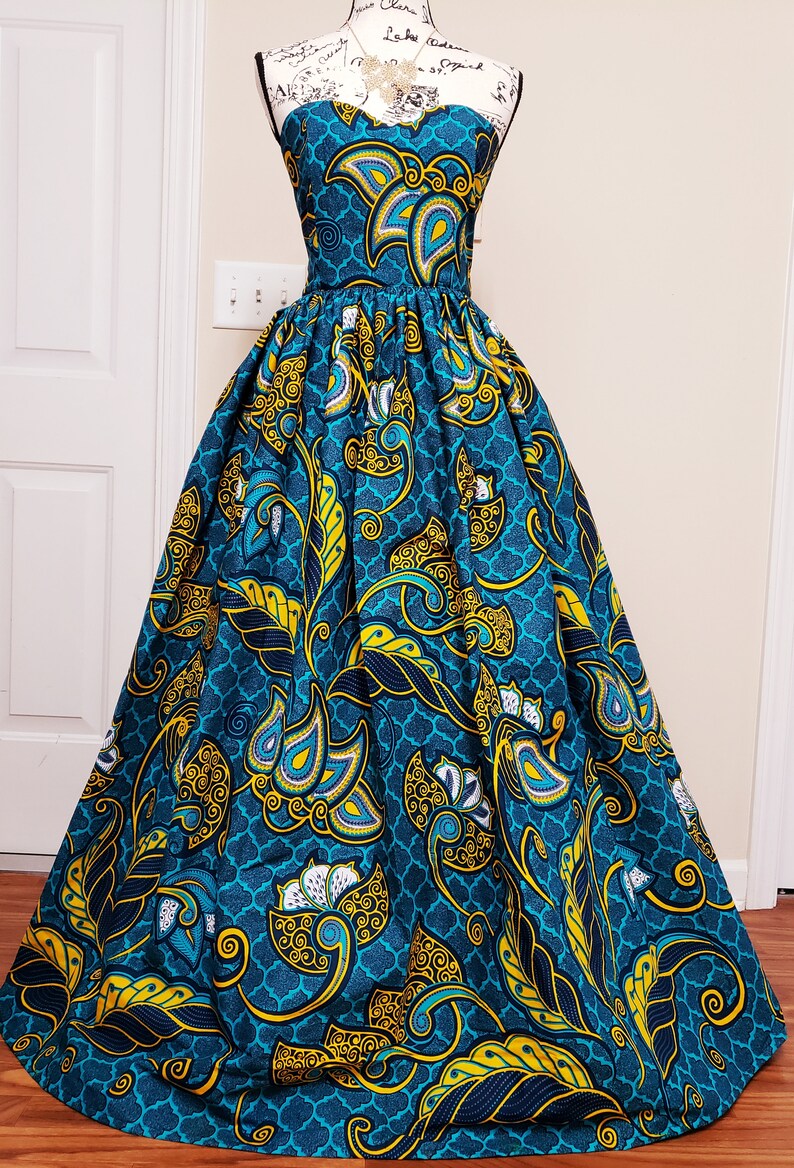 strapless african dress