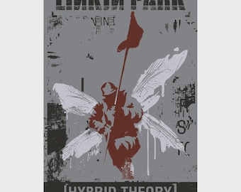 NEW Custom Linkin Park Hybrid Theory Black Wash Tie-dye Spiral T
