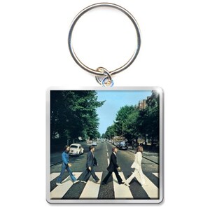 The Beatles Crossing Abbey Road Black Circle Metal Keychain Keyring Fan Official 