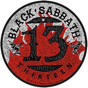 Officiell BLACK SABBATH-lapp/jackutsmyckning. Val av 8.