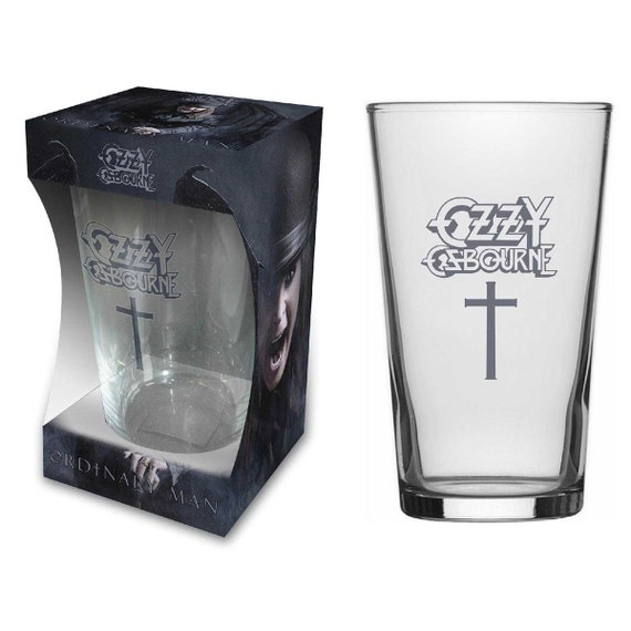 Ozzy Osbourne Ordinary Man Unisex Bicchiere da birra trasparente vetro Ozzy Osbourne Ordinary Man Unisex Bicchiere da birra trasparente vetro