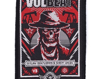 Parche oficial para coser de VOLBEAT / adorno para chaqueta. Elección de 10 parches traseros incluidos.