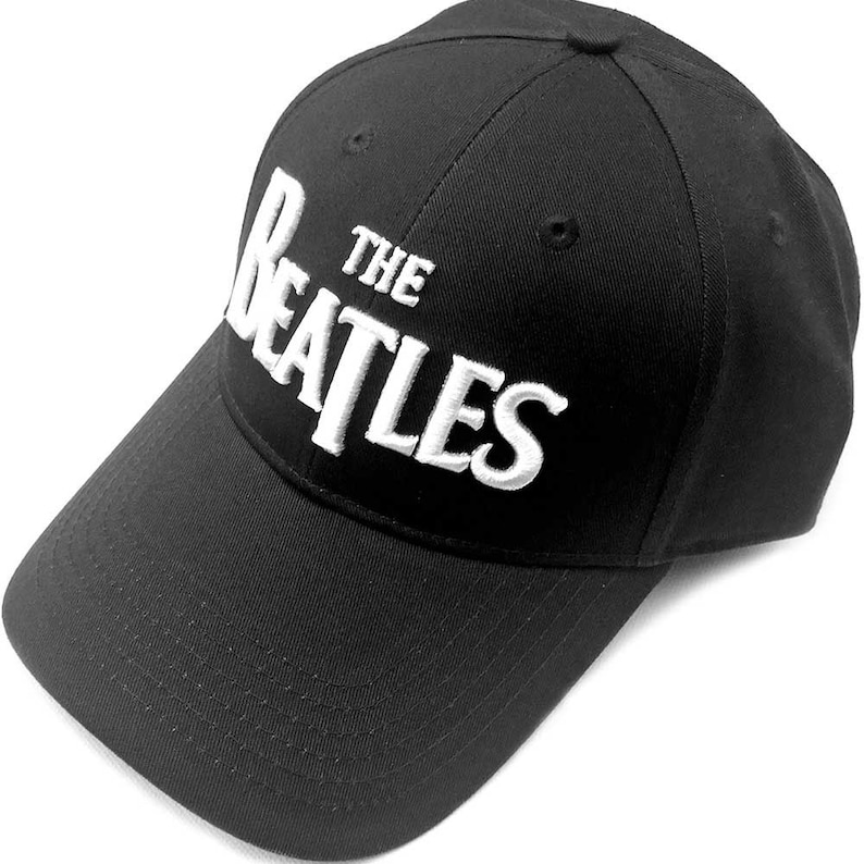 THE BEATLES logo embroidered cap official licensed imagem 1