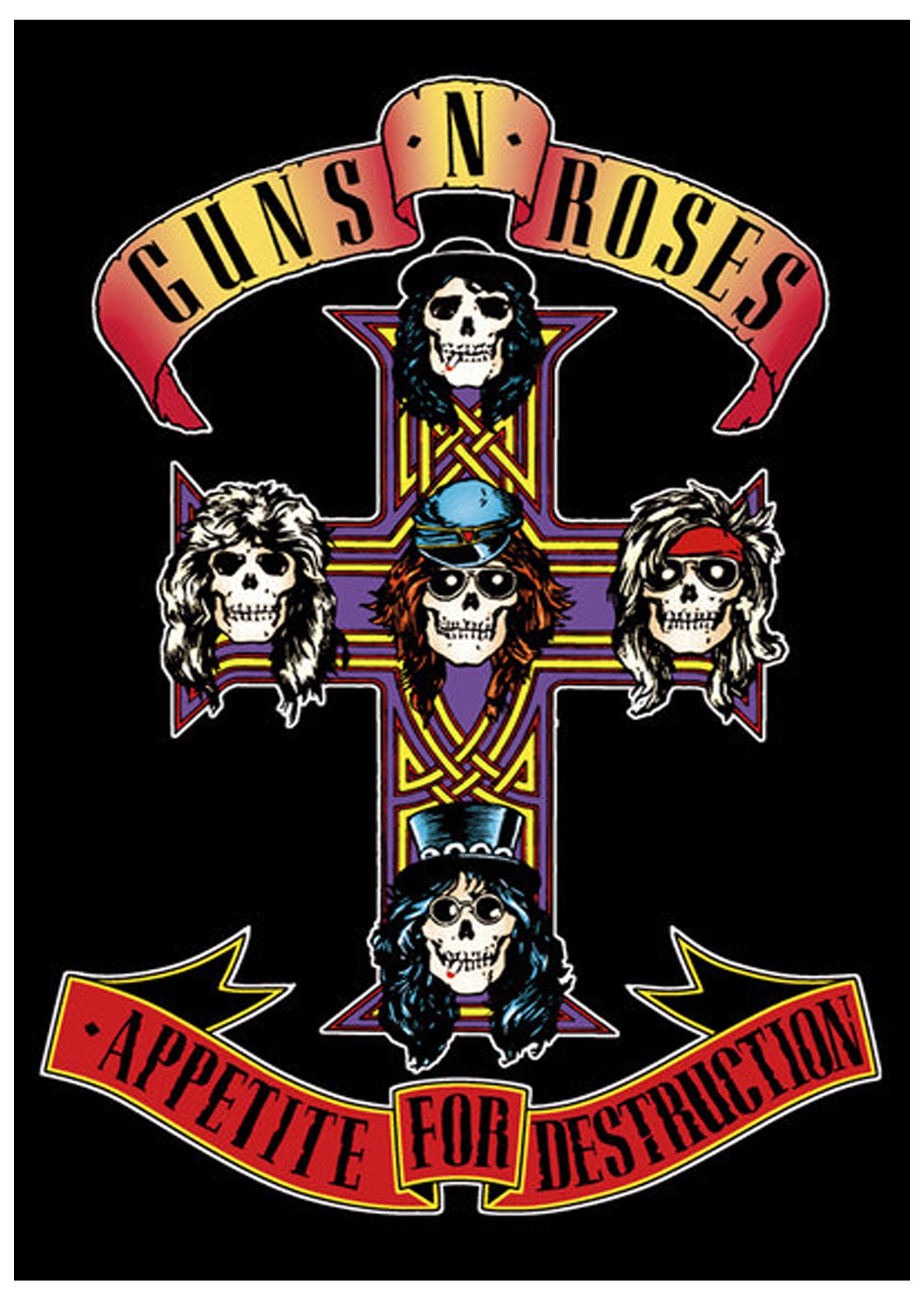 Guns N Roses " appetite for destruction " Textile affiche / drape...