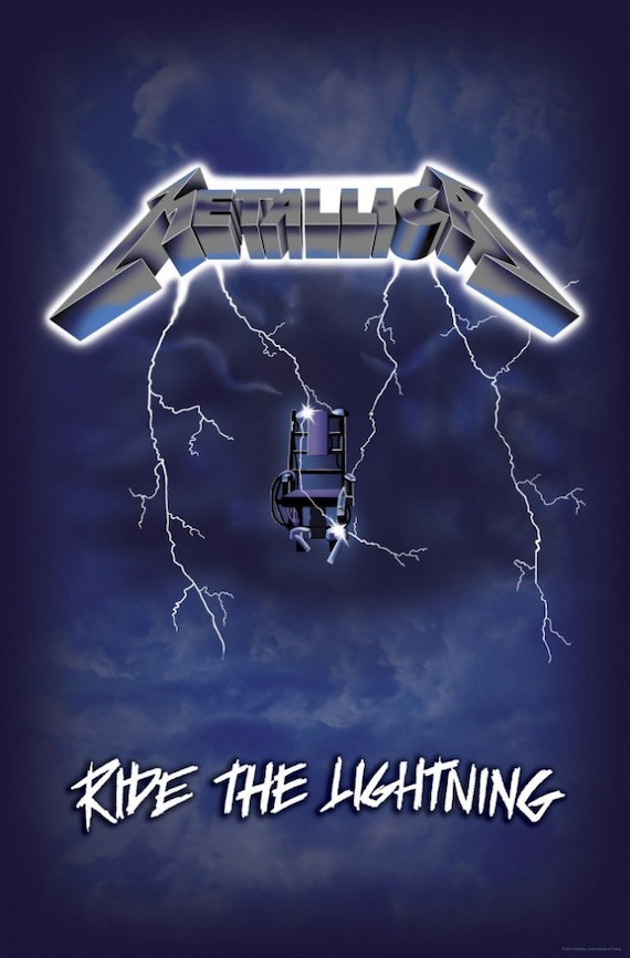 Metallica Ride the Lightning Premium Textile Poster / Flag Etsy