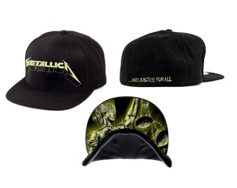 Black Snap Back Cap Official Metallica Hardwired 