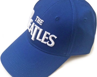 THE BEATLES logo BLUE embroidered cap - official licensed