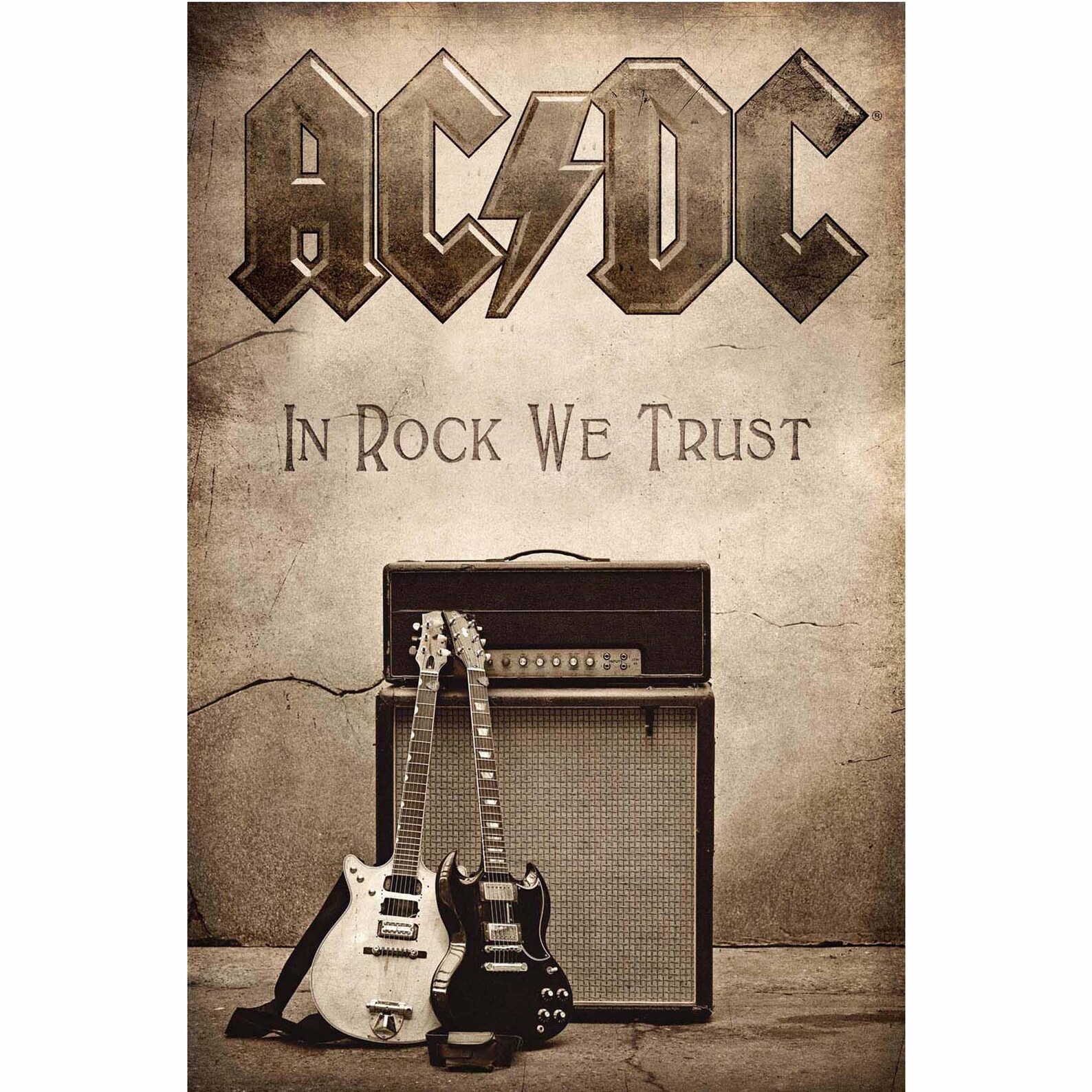 AC/DC in Rock We Trust Textile Poster / Flag | Etsy UK