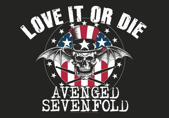 Brand New Avenged sevenfold love it or die Textile poster / Flag