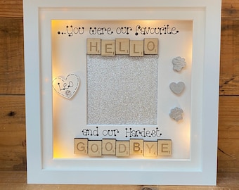 LED light box frame | Photo frame in Memory Gift | Pet Bereavement Gift | Cat - dog remembrance Frame
