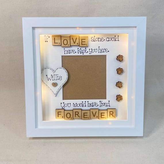 LED light box frame | Pet Bereavement | Animal Remembrance Gift | Pet loss Gift | Dog and Cat  Remembrance Gifts