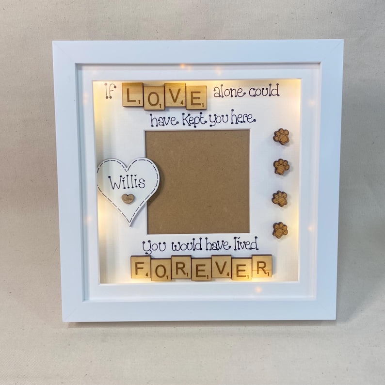 LED light box frame | Pet Bereavement | Animal Remembrance Gift | Pet loss Gift | Dog and Cat Remembrance Gifts 画像 1
