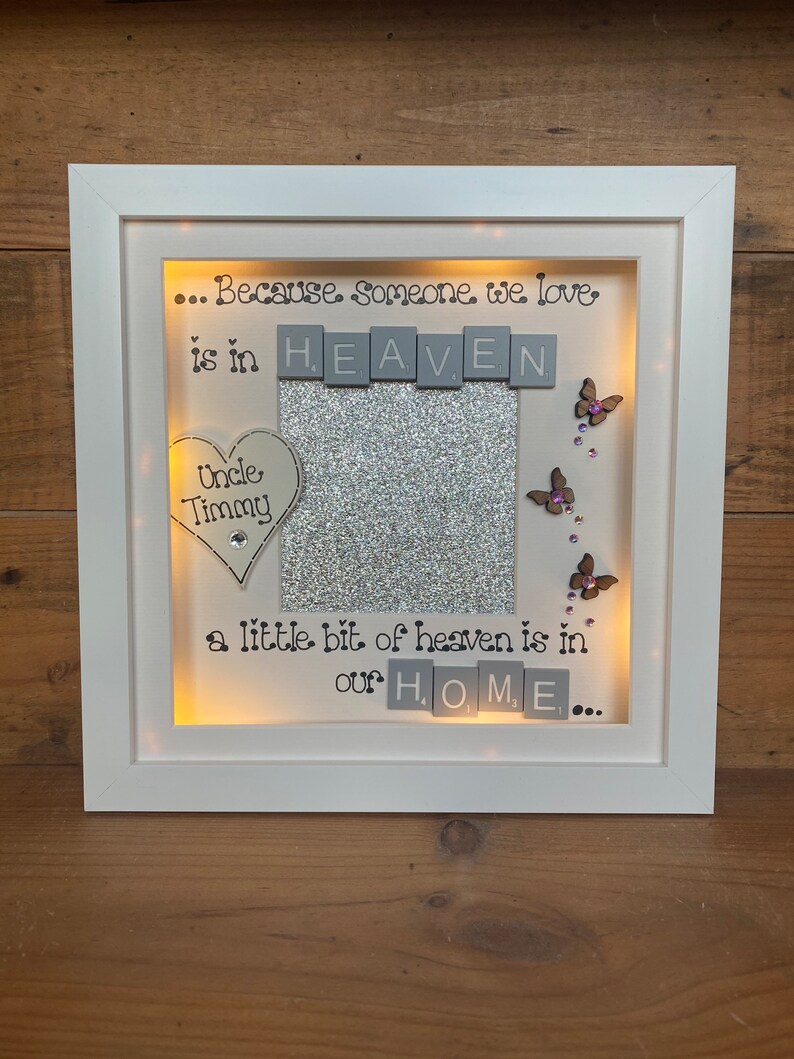 Customised LED Memorial Photo Frame | Sympathy Gift | LED Memorial ...