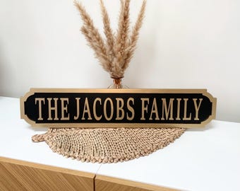 Personalised 3D Street Sign | Custom Name Bar Sign | Family Name Plaque | Home Bar Wall Decor | Housewarming Gift