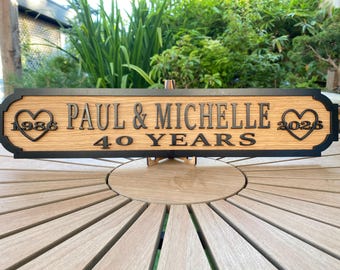 Personalised Mr & Mrs Sign – Wedding Gift for Couples  – Custom Family Name Sign – Street Sign Gift  – Anniversary Gift – Wedding Keepsake