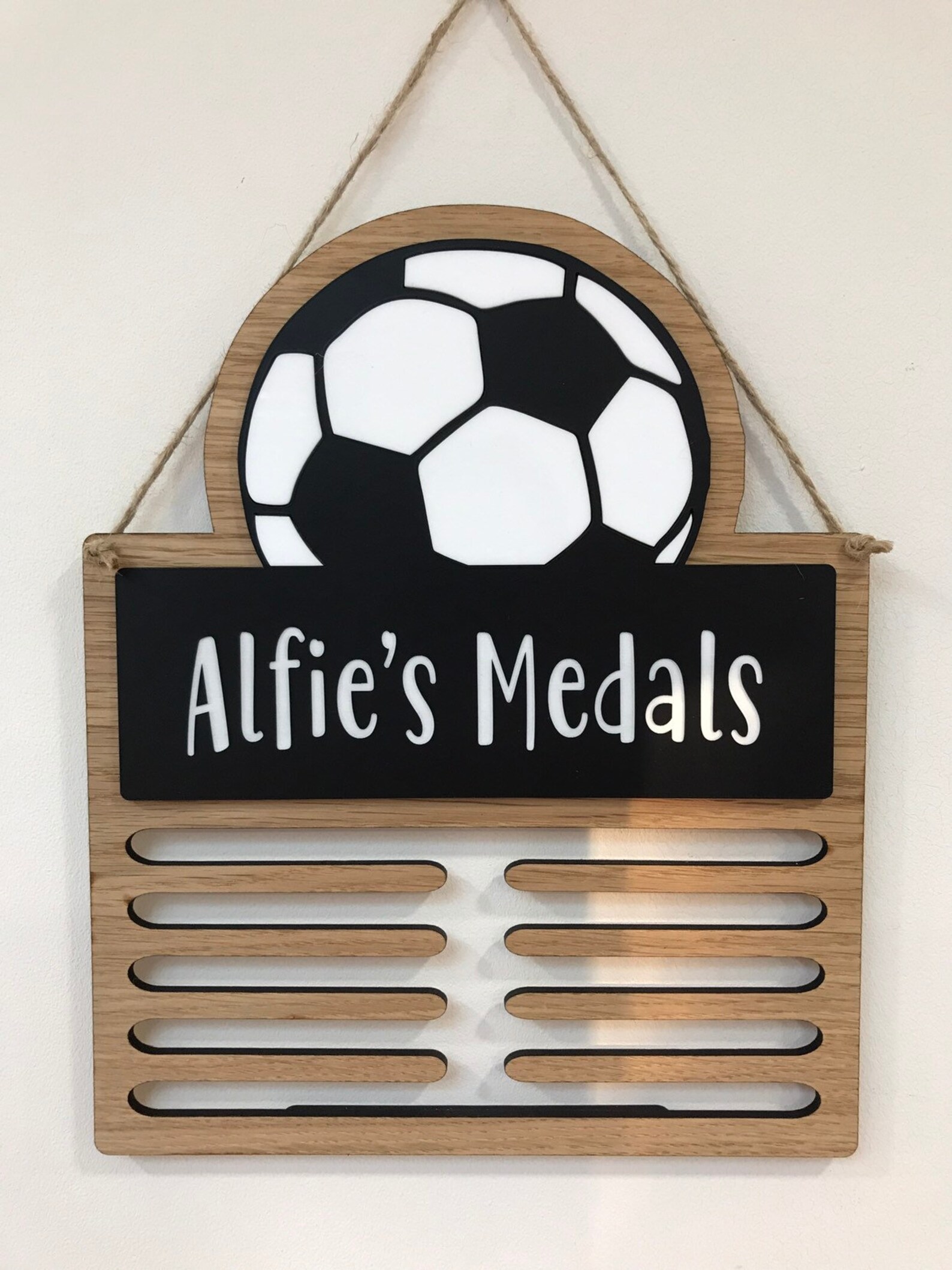 Customised Football Medal Hanger Custom Medal Display Rack | Etsy
