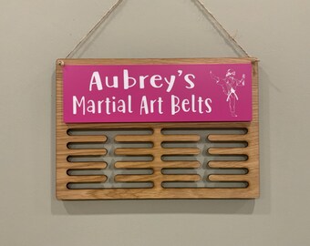 Customised Karate Belt Display | Custom Medal Display Rack | Sports Medal Hanger | Karate Medal Hanger | Martial Arts