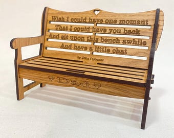 Loss of Dad Memorial Bench Gift, In Loving Memory of Dad Keepsake, Bereavement Gift for Dad, Sympathy Gift, Dad Remembrance