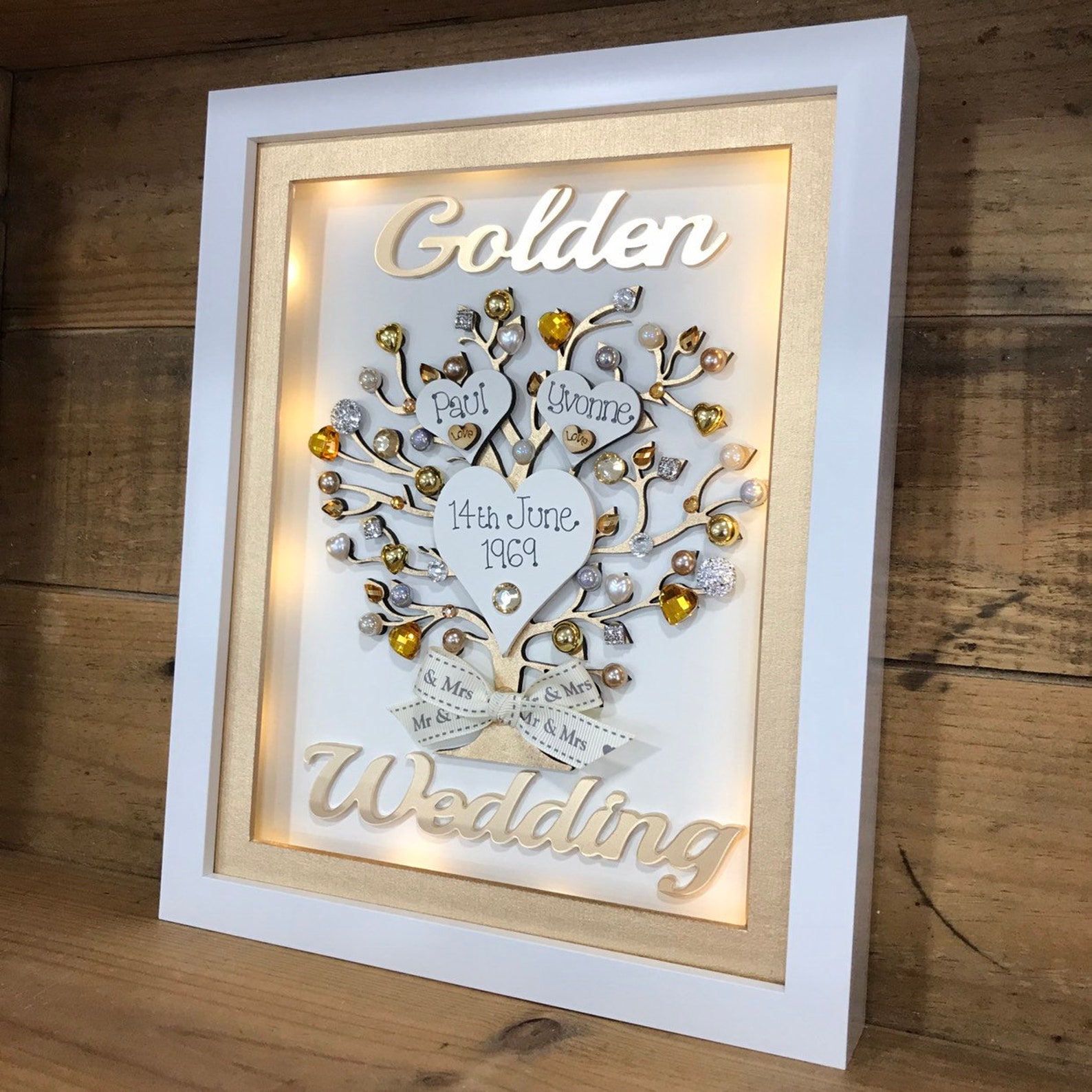 LED Light Box Frame Perfect Wedding or Anniversary Gift Etsy