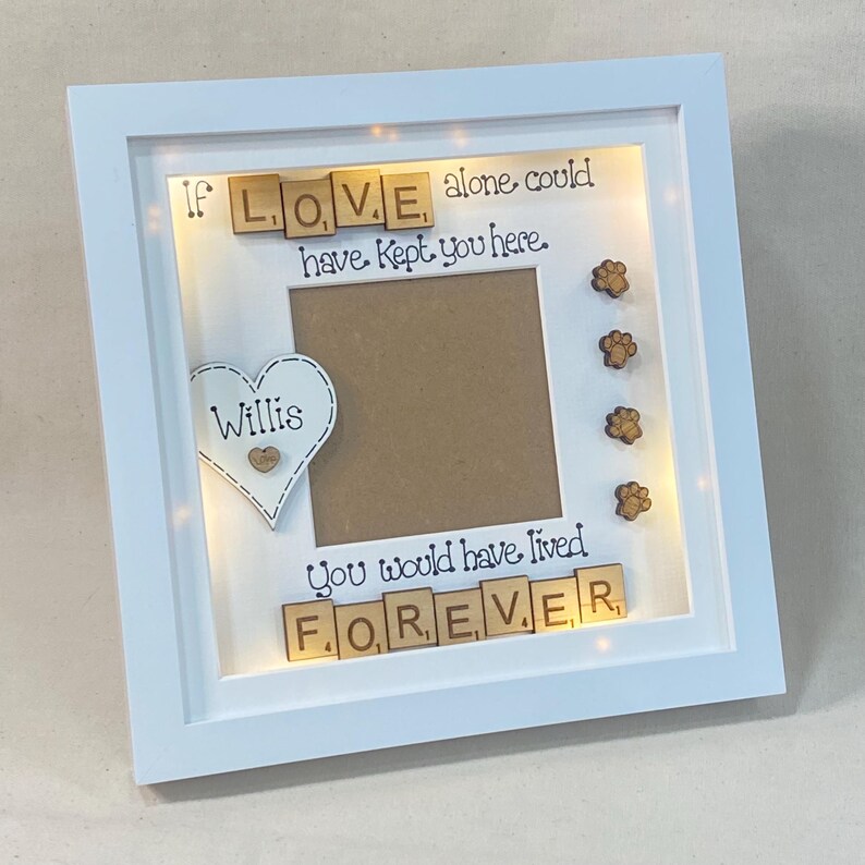 LED light box frame | Pet Bereavement | Animal Remembrance Gift | Pet loss Gift | Dog and Cat Remembrance Gifts 画像 2