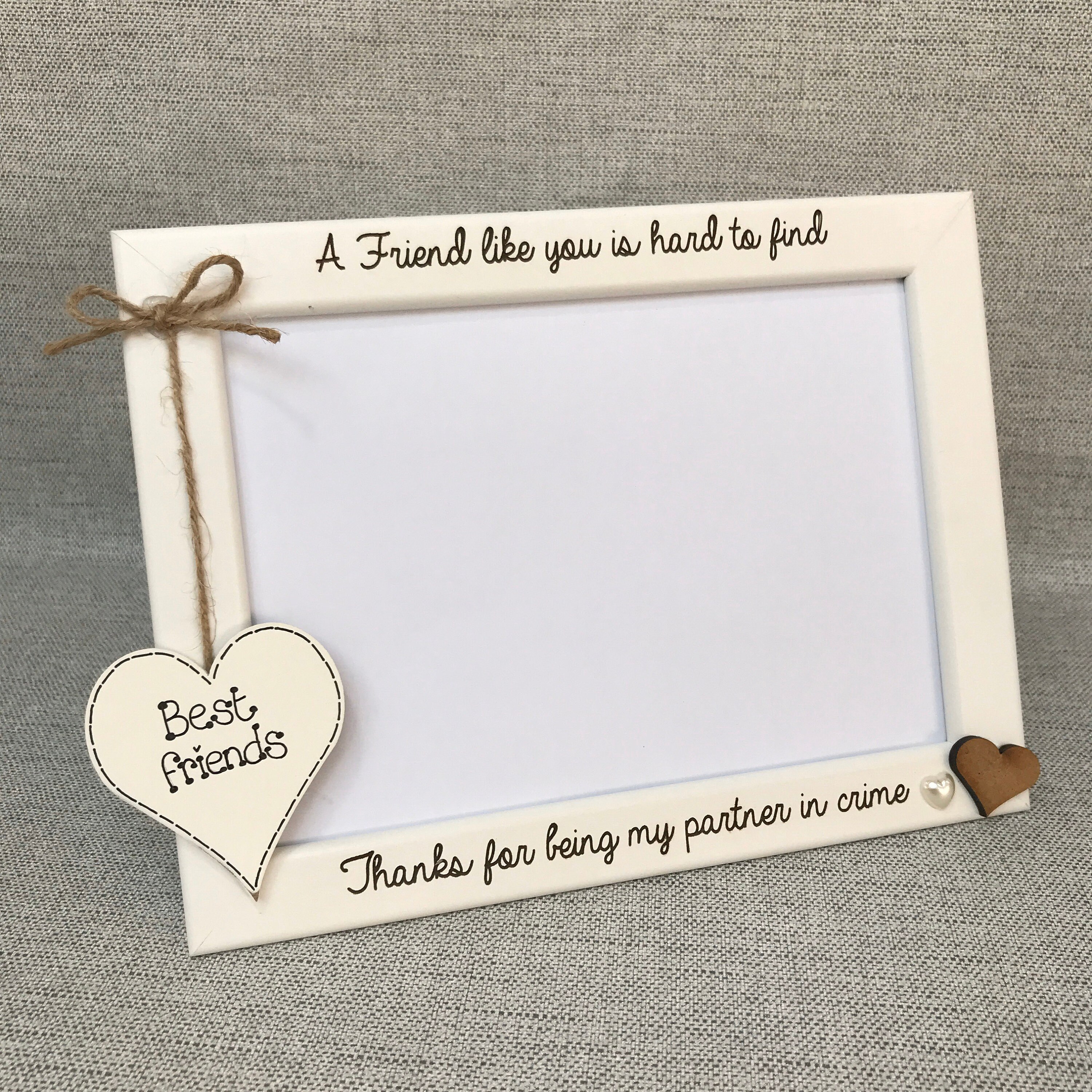 Engraved Personalised Photo frame best friends besties Etsy