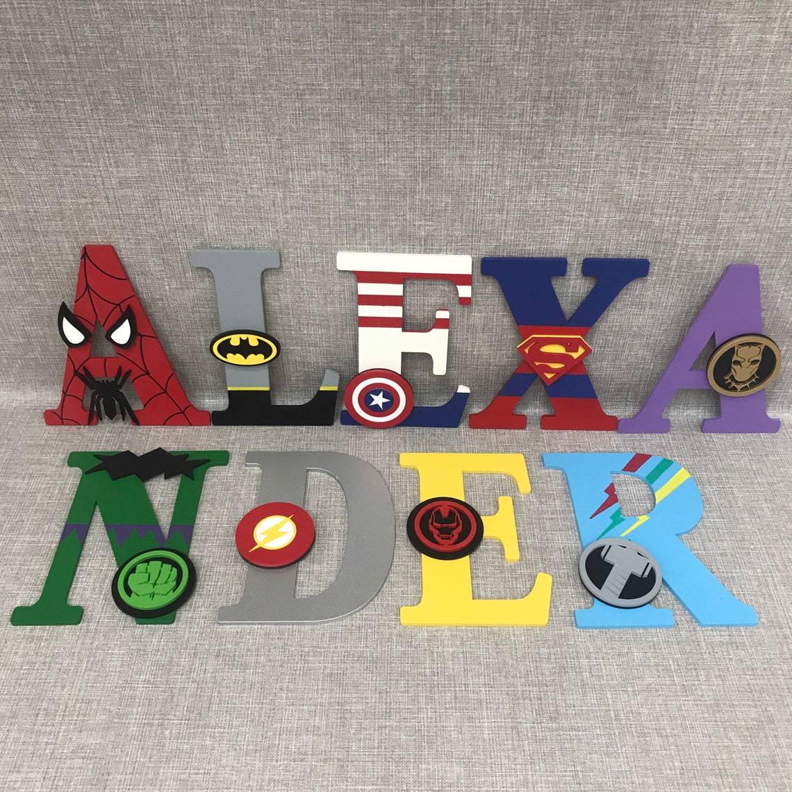 Childrens HEROES bedroom letters kids bedroom letters for ...