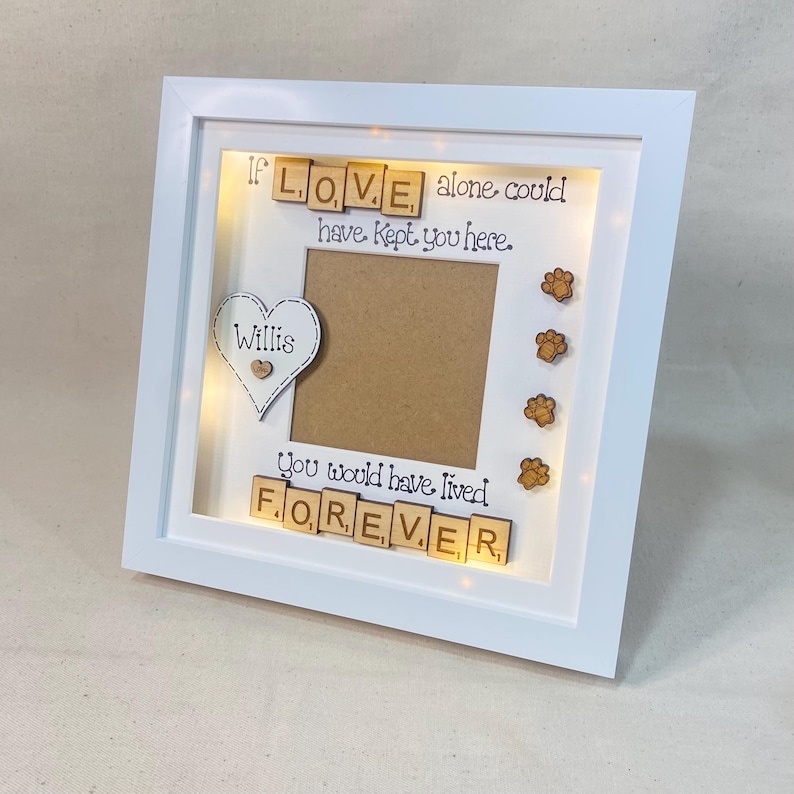 LED light box frame | Pet Bereavement | Animal Remembrance Gift | Pet loss Gift | Dog and Cat Remembrance Gifts 画像 3