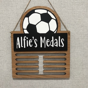 Customised Football Medal Hanger | Custom Medal Display Rack | Sports Medal Hanger | Football Medal Hanger |  Kids Football Medals