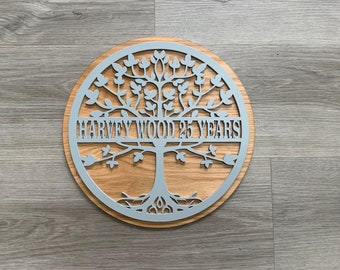 Retirement Gift | Tree Of Life Sign | Custom New Home Gift | Tree Of Life Monogram | Customised Retirement Gifts