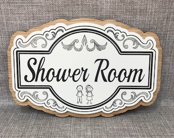 Oak Door Sign - Personalised Signs - Bathroom Door Signs - Office Door Signs