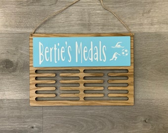 Customised Swimming Medal Hanger | Custom Medal Display Rack | Sports Medal Hanger | Medal Hanger For Runners | Medal Hanger For Triathlon