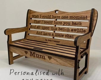 Wedding Memorial Bench, In Loving Memory Wedding Sign, Reserved Seat for Loved One, Wedding Memory Table Decoration, Remembrance Keepsake