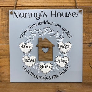 Custom made engraved plaque - Birthday gift for nana - grandad - gift from the grandchildren - personalised nana plaque