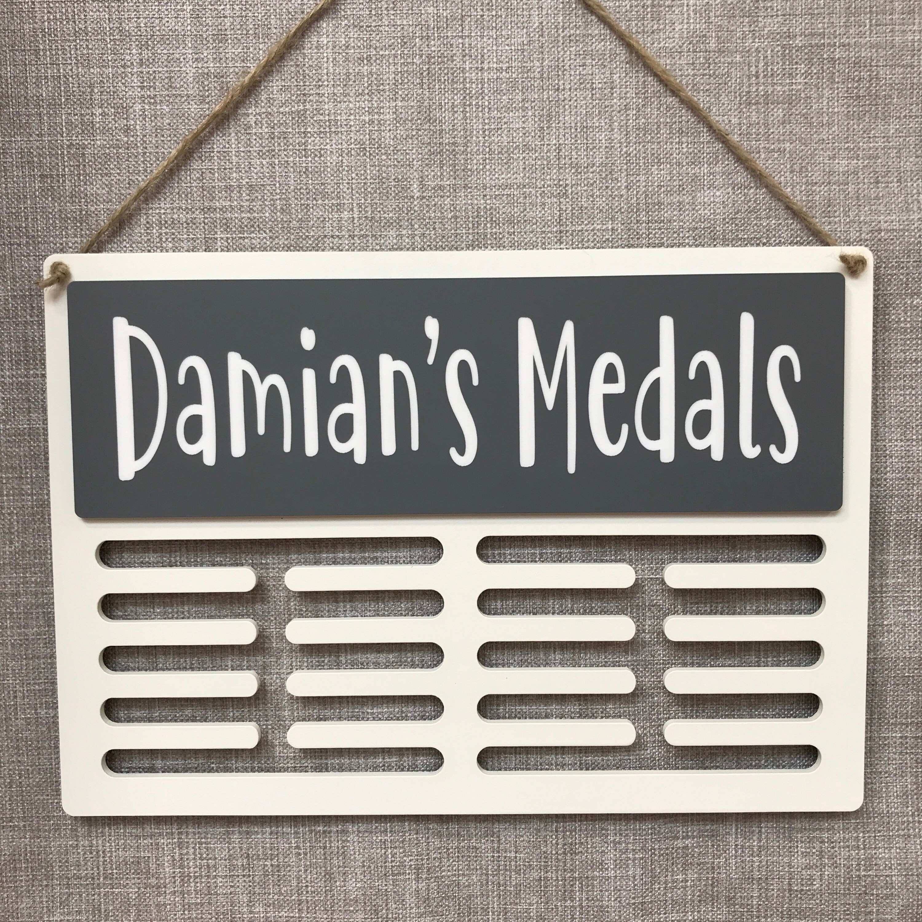 Personalised Running Medal Hanger Includes Fixings Many Colour Choices 