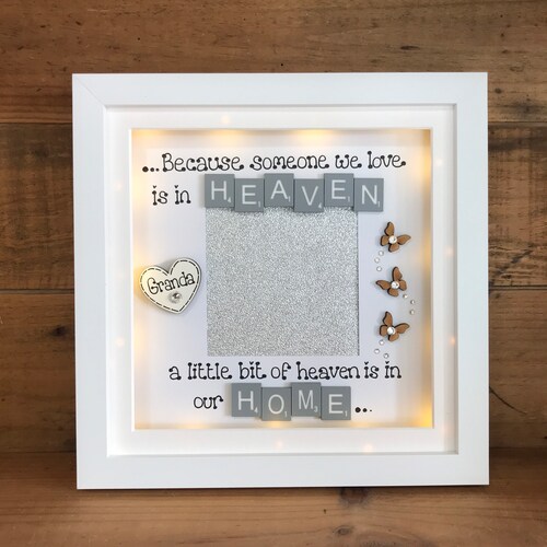 Customised LED Memorial Photo Frame Sympathy Gift LED | Etsy UK