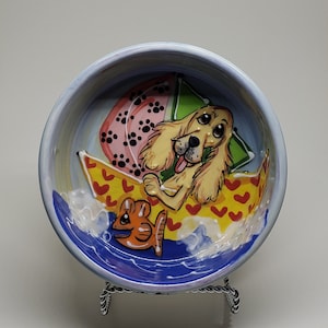 Sailbad the Sea Dog Hand-Made Ceramic Bowl by Debby Carman