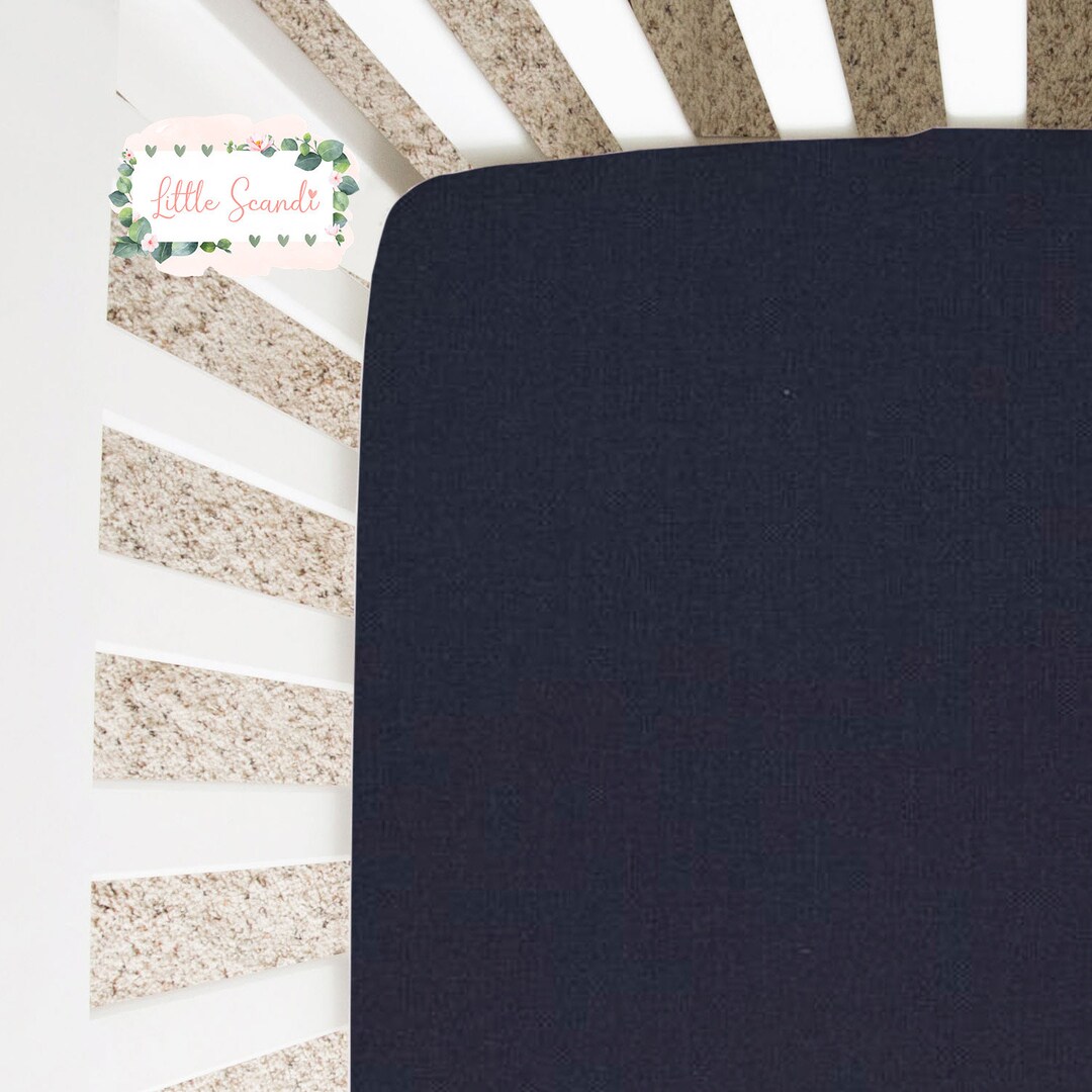 Cot Sheet, Crib Sheet, Custom Fitted Sheet, NAVY, Custom Size Sheets, Stokke, Leander, Boori