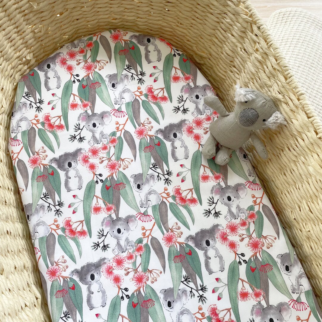 Sheet, Moses Basket Sheet, KOALA WHITE, Moses Basket Bedding