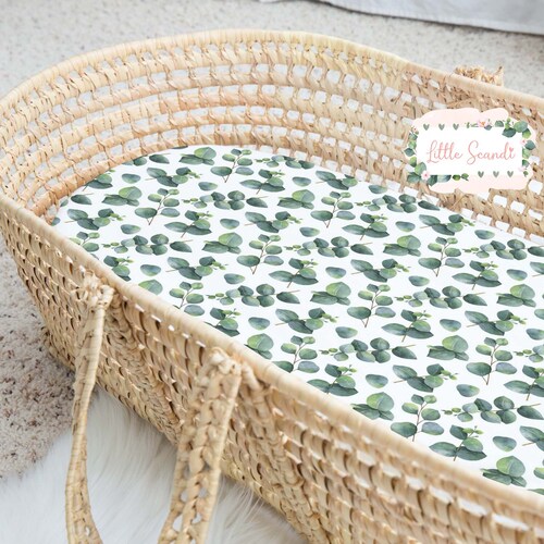 Sheet Moses Basket Sheet SCATTERED GUM LEAVES Etsy Australia
