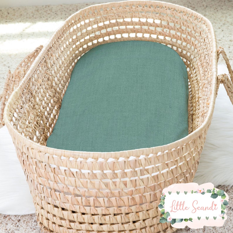 Sheet Moses Basket Sheet SAGE Moses Basket Etsy