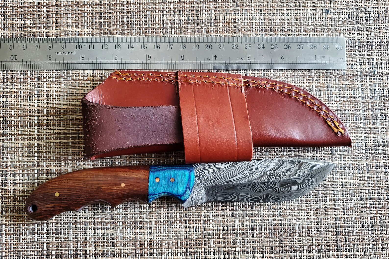Cross Draw Leather Knife Sheath right handed can be worn Etsy