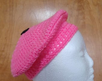 Crochet Pink Beret