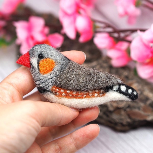 MANDARIN DIAMOND Animal Brooches Pin, Bird jewellery gifts for bird watchers, gifts bird necklace bird brooch