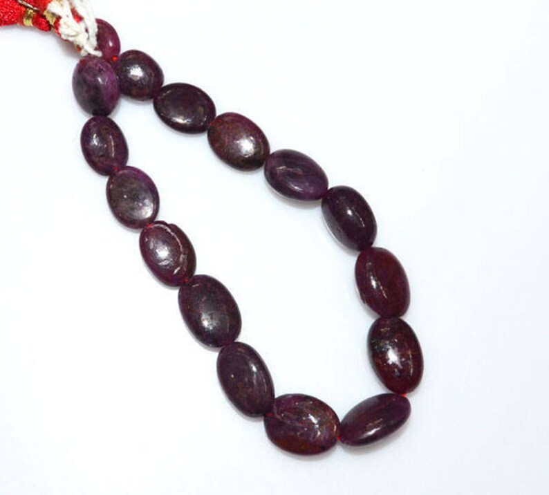 Natural Gemstone MC1239 Smooth Oval Beads 9x11-12x14 mm 1 Strand Natural Ruby Smooth Oval Briolette 8.5 Natural Ruby