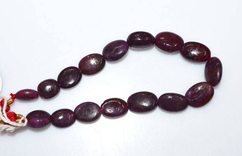 Natural Gemstone MC1239 Smooth Oval Beads 9x11-12x14 mm 1 Strand Natural Ruby Smooth Oval Briolette 8.5 Natural Ruby