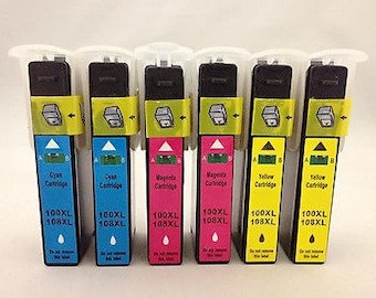 6PK 100 XL 100XL CMY Inkjet for Lexmark PRO905 PRO901 PRO805 PRO705 V715W Lip331